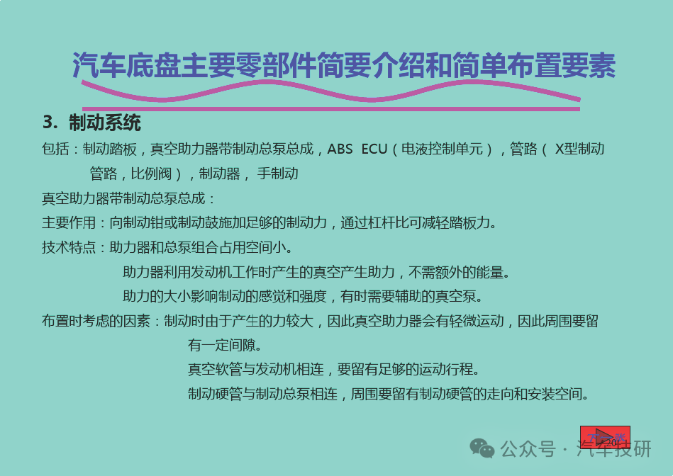 汽車底盤主要零部件簡(jiǎn)要介紹和簡(jiǎn)單布置要素